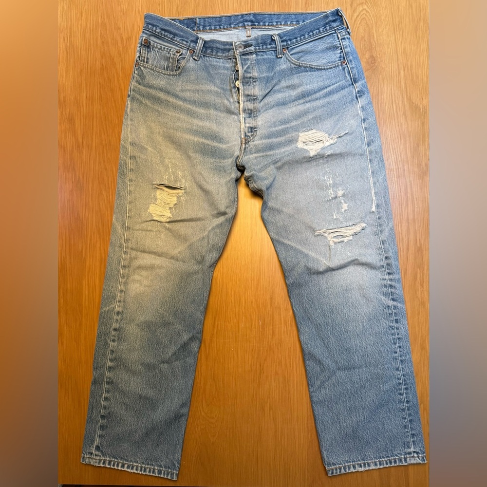 Vintage Levi’s 501s faded blue